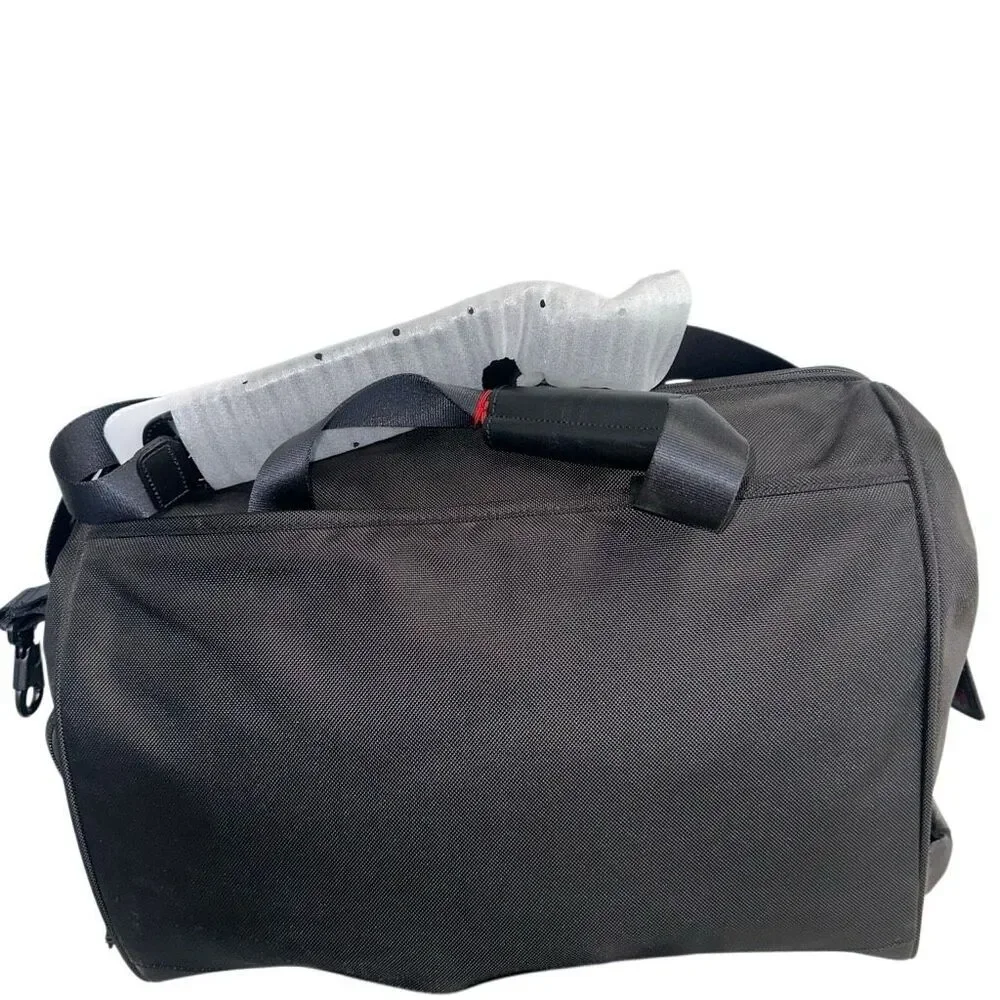 TUMI $550 Framed Soft Duffel Travel Bag Black Carry On Weekender NEW